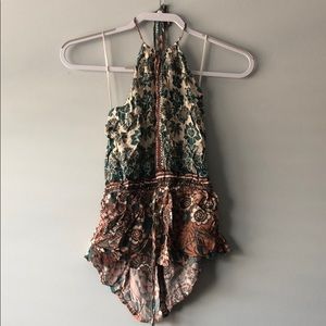 Open back halter tank